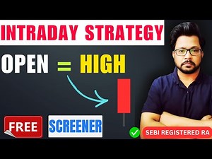 OPEN = HIGH Strategy | Chartink Part 3 #intradaytradingstrategies #intraday #intradaytrading