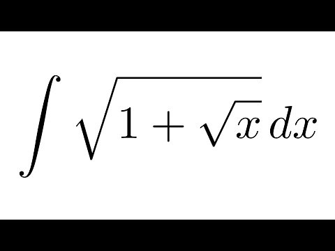 Integral of sqrt(1+sqrt(x)) (substitution)