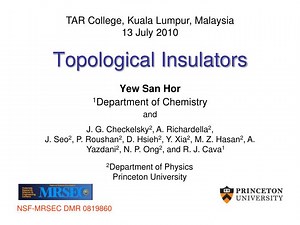 Topological Insulators - SlideServe