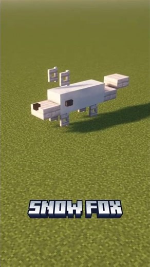 Snow Fox Tutorial! Follow for DAILY Minecraft Content! #minecraft #ideas #shorts
