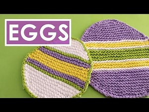 EASTER EGG DISHCLOTH Knitting Pattern by Studio Knit
