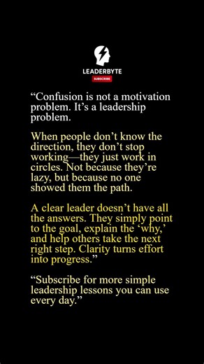 Leadership Starts With Clear Direction #leadership #leadershipdevelopment #leadershipskills