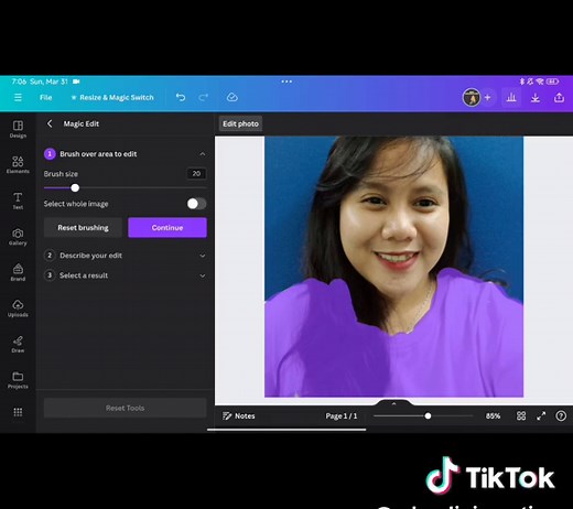Edit 2x2 Picture in Formal Attire Using Canva