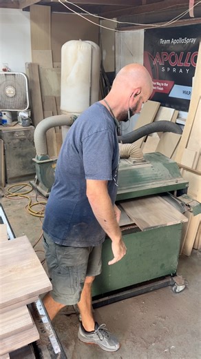 I have run a lot of board feet through this @grizzlymachines 24” drum sander and it’s still going. It’s an essential tool in the shop as it gets my glue-ups nice and flat. Running some walnut boards through for a desk build I’m doing. #drumsander #grizzlytools #woodworker #woodworking #sandiegowoodworking | Wildman Design Co. | Facebook