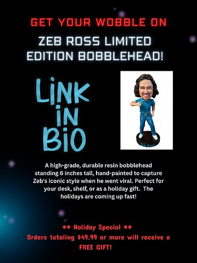 Wobble over to our store and get your Zeb Ross Bobblehead! https://zeb-ross.myshopify.com/ #specialoffer #GiftIdeas #dancing | JCreekCloggers