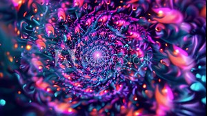 A digital kaleidoscopic pattern with shimmering topaz hues, Kaleidoscopic patterns flickering and shifting rapidly