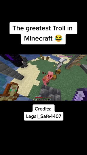 The Greatest Troll in Minecraft 😂 #minecraft #meme
