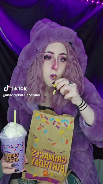 Grimace Costume Transformation | The Longest Time Cover