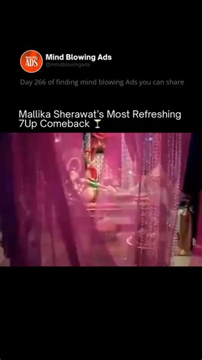 Mind Blowing Advertising | Marketing on Instagram: "When Indian ads were bold, fun, and absolutely unforgettable Mallika Sherawat’s 7Up commercial was peak entertainment. The attitude. The confidence. The comic timing. And of course… the iconic 7Up swag that only she could pull off. Ads like these remind us of a time when brands didn’t overthink creativity they just created moments that stayed in our heads forever. Follow @mindblowingads for more iconic and creative ads. Disclaimer (Fair Use — S