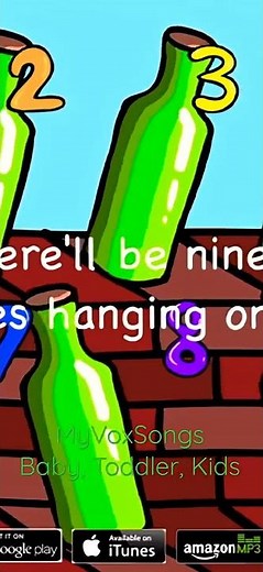 Ten Green Bottles | Counting Song for Toddlers & Preschoolers | Hand-Drawn Nursery Rhyme by VoxKids