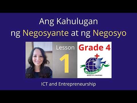 Grade 4 Lesson 1 ICT and Entrepreneurship