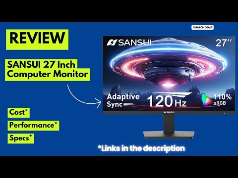SANSUI 27 Inch Monitor Review 2025 | 120Hz FHD IPS Display, FreeSync, HDR & Frameless Design