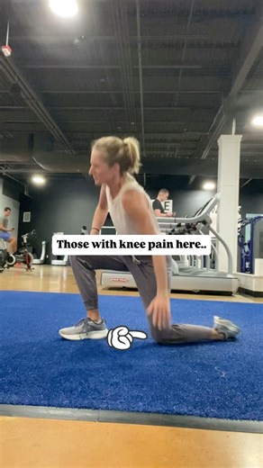 “Put more weight in the front foot” Works more times than not. If you hesitate to load the front leg, the back knee will feel the pressure. Hard. So give that front leg some love and press your foot into the ground. Almost like you are trying to stand up but not going anywhere. This will take pressure off the back knee. —- If kneeling and getting on and off the floor is a goal of yours, Download my App. First 7 days are FREE! Link in bio | Jill Zimmerman - Perfectly Fit Wellness