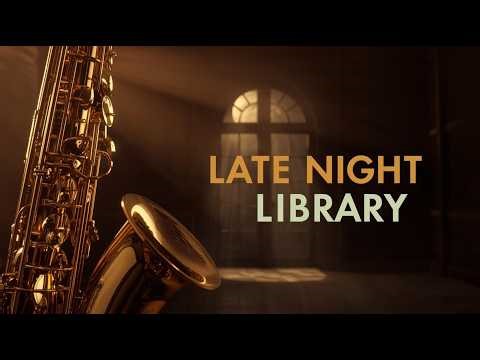 Late Night Library Smooth Jazz 🎷 Relaxing Saxophone Music for Study, Reading & Deep Focus