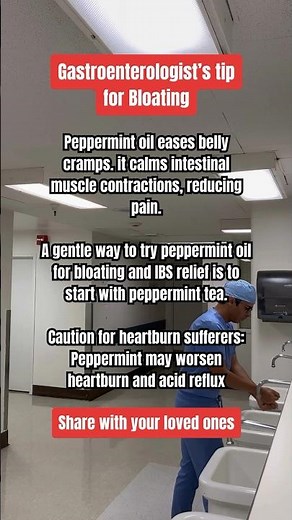Doctor Explains Peppermint's Role in Soothing Your Stomach 🌿🩺 #healthtips #bloating