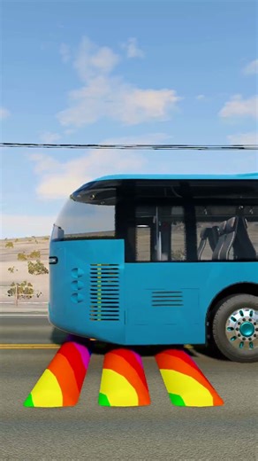 Capsule Buses vs Speed Bumps #shorts #shortsfeed #speedbumps #beamngdrive #viralshorts #gaming