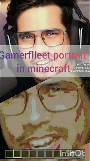 I MAKE GAMERFLLEET PORTRAIT IN MINECRAFT 🫰