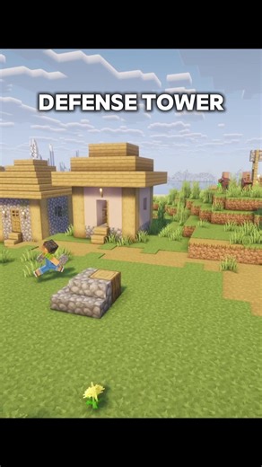 This Tower Will Save the Village! 🛡#minecraft #Minecraft #minecraftbuilds #minecrafter #viral