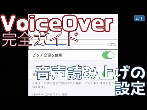VoiceOverの読み上げ設定【Lv.1】～VoiceOver完全ガイド(iOS14)～