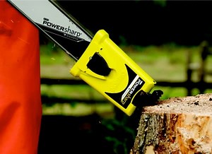 Oregon's PowerSharp lets you sharpen your chain saw on the job