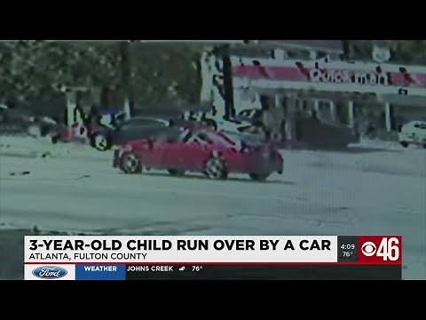 3-year-old child run over by a car