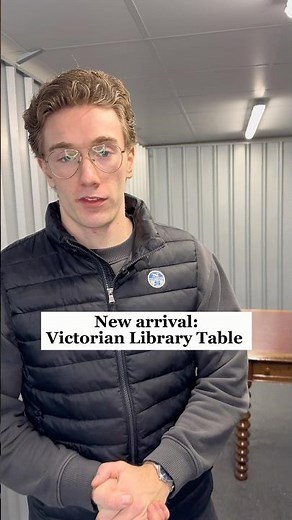 Antique Victorian Golden Oak Library Table