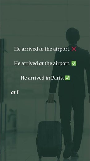 Arrived to? ❌ #PrepositionMistake #LearnEnglish #Shorts