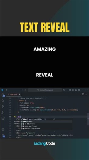 Pro Text Reveal Animation ⬆️ CSS Masking #UIUX