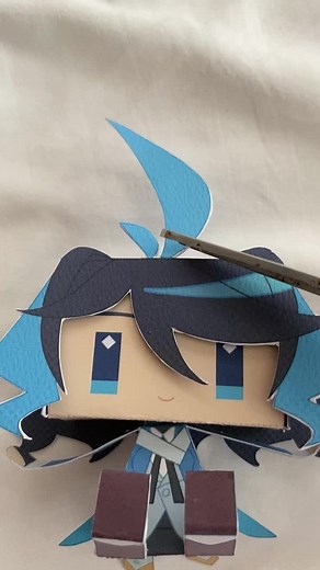 Silly Chibi Papercraft of SophCQ - Original Character Design