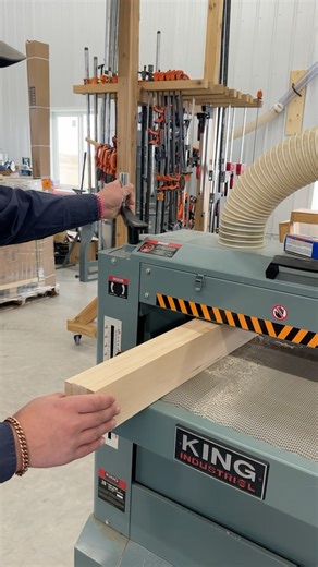 Dustin Mitchell | Today I was teaching Buchanan @buckga1649 about the @kingcanadatool jointer and dual drum sander as we prep boards for vanity cabinet doors | Instagram