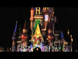 Disney World Castle ON FIRE and Shapeshifting!!! 3D Building Projection Mapping 1/27/2011