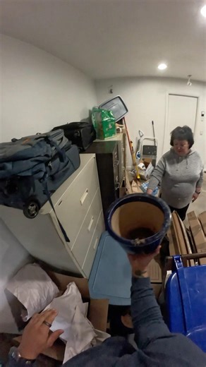 Helping remove boxes & a glass door while her husband recovers from surgery 💪🚪 #junkremoval