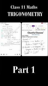 Class 11 Maths Trigonometric function introduction