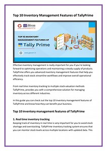Top 10 Inventory Management Features of TallyPrime - SlideServe