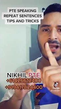PTE SPEAKING - REPEAT SENTENCES - SPECIAL TIPS AND TRICKS || PTE BY NIKHIL #nikhilpte #ptebynikhil