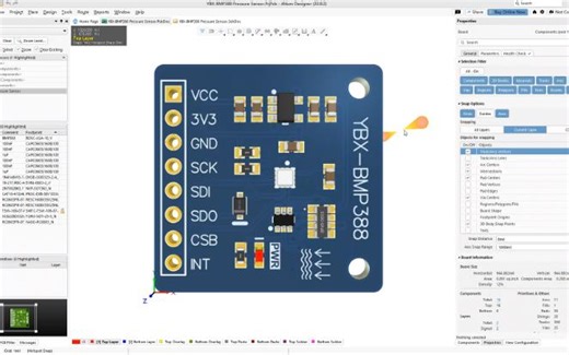 YBX-BMP388大气压力传感器模块
