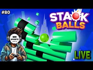 LIVE - STACK BALL 3D highest score challenge⚡| Live gameplay 80