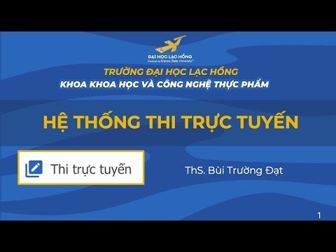 Instructions for using the Lac Hong University Online Examination System 2026