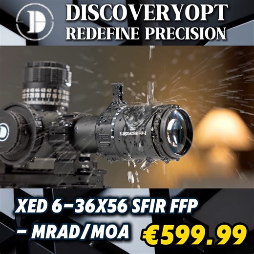 DISCOVERYOPT XED 6-36X56SFIR FFP scope ✅ Super-ED Glass Array ✅ Idea for Competition / Tactical-grade ✅100% replacement guarantee 🛬EU Duty-Free 📦 Europe Direct €599.99! Get yours now → 🛒 https://discoveryopt.com/products/xed-6-36x56sfir-ffp-mrad-moa-zero-stop-diameter-35mm-optics-scopes | Discoveryopt EU