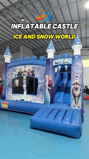 Frozen Bounce Adventure! Ice & Snow Themed Giant Inflatable Bounce House Direct from Factory ❄️🌀