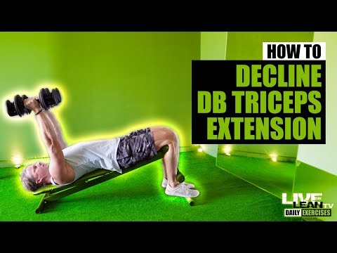 How To Do A DECLINE DUMBBELL TRICEPS EXTENSION | Exercise Demonstration Video and Guide