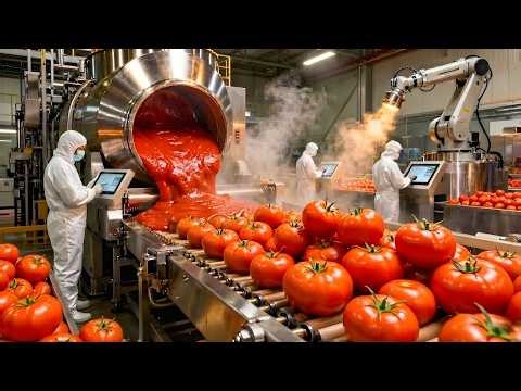 Inside the Giant Tomato Factory: How Tomatoes Are Made into Tomato Paste (The Entire Process)