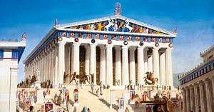 El Partenón no era blanco, estaba pintado de vivos colores