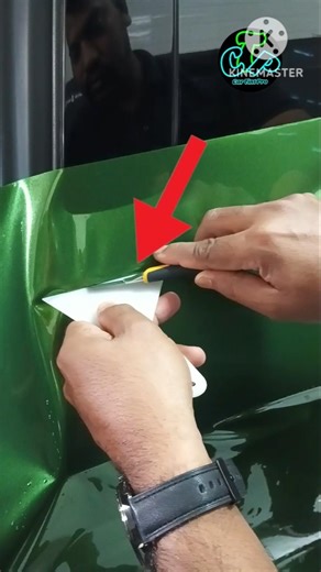 Car Door Wrapping Cutting Trick 😱 Perfect Finish #shorts