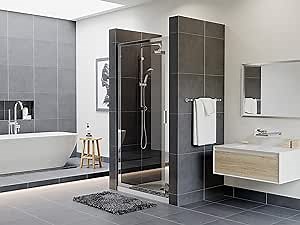 Coastal Shower Doors P33.70B-C Paragon Series Framed Continuous Hinge Shower Door with Clear Glass, 33" x 69", Chrome