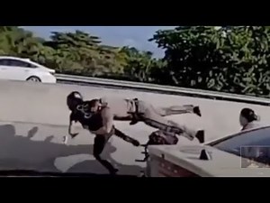 cop SUPERMANS guy off of bike