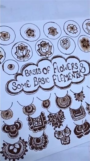 Floral Henna Designs| Important Elements & flowers Basic#share#shorts#like#art#reels#class#mehndi#ar