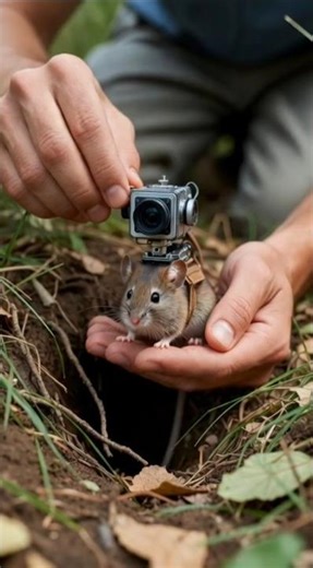 Tiny Mouse POV Inside a Secret Underground World using tiny camera