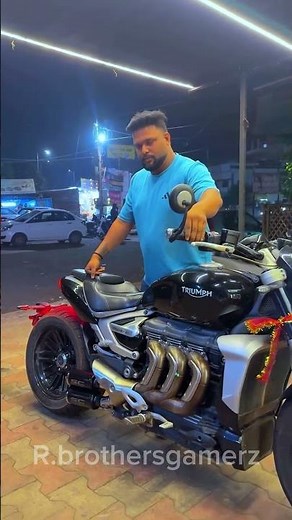 Triumph Rocket 3 GT FULL REV 🔥 The Loudest Bike Sound Ever! 🤯 #shorts #triumph #gt3 #rocket #exhaust