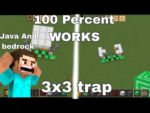 How to make 3x3 flush trap in Minecraft [Java+Bedrock]